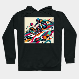 Cosmic Ride: Abstract Skateboarder Flow Hoodie